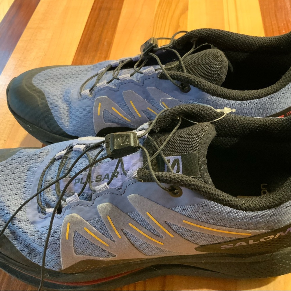 Salomon Pulsar Trail Shoes in Blue and Black
